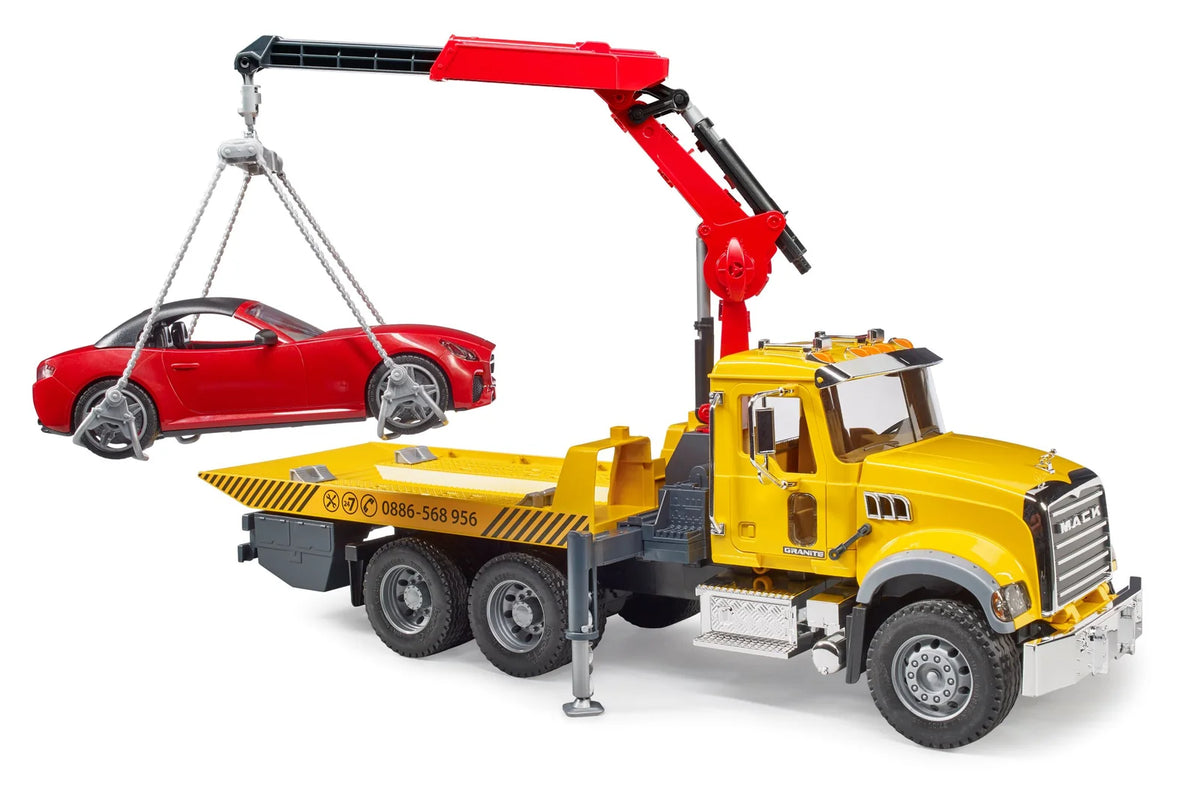 Bruder Mack Granite Tow Truck with Roadster
