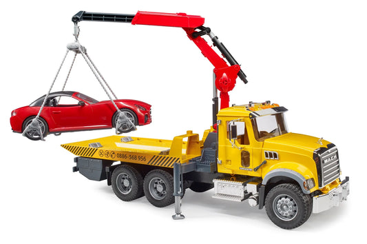 Bruder Mack Granite Tow Truck with Roadster
