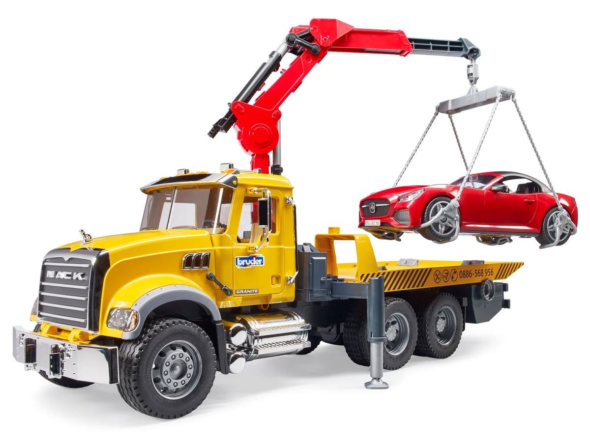 Bruder Mack Granite Tow Truck with Roadster