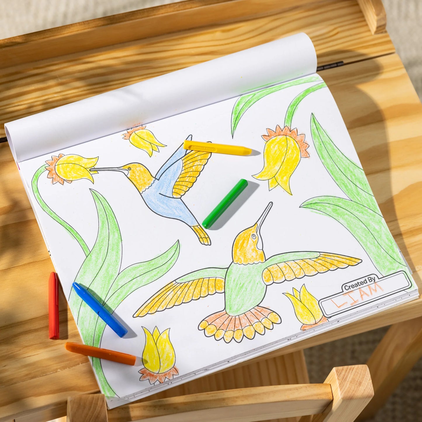 Jumbo 50-Page Kids Coloring Pad Horses, Hearts, Flowers, and More