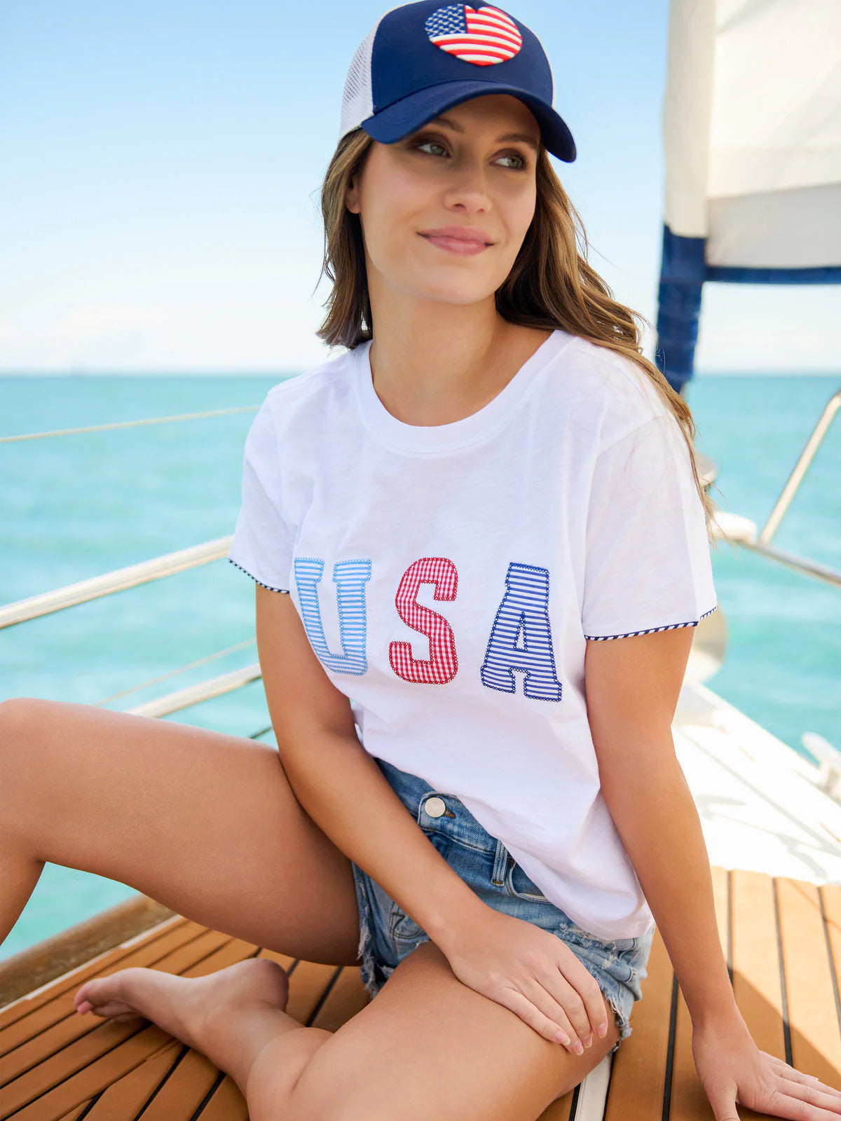 Heart Flag Trucker Hat