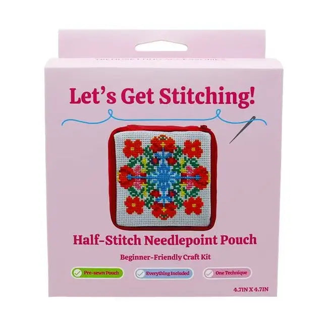 Floral Needlepoint Bag Kit