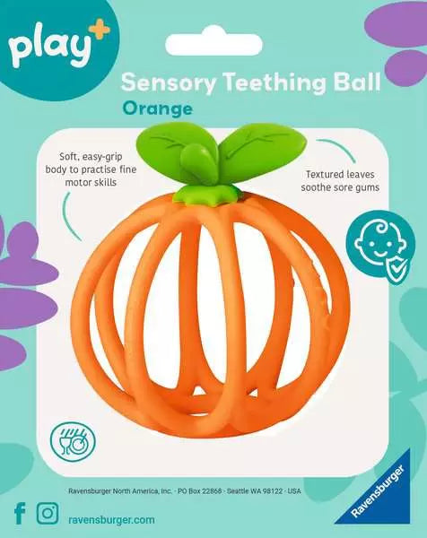 Play+ Orange Sensory Teething Ball