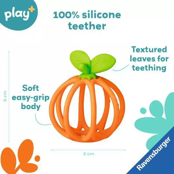 Play+ Orange Sensory Teething Ball