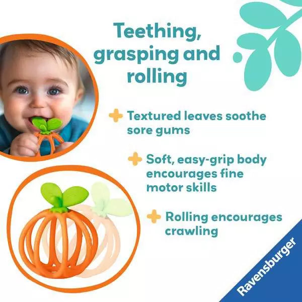 Play+ Orange Sensory Teething Ball
