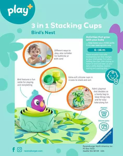 Play+ Bird's Nest Stacking Cups