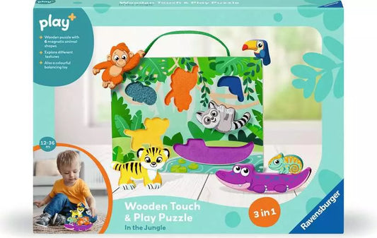 Play+ In the Jungle Wooden Touch & Play Puzzle