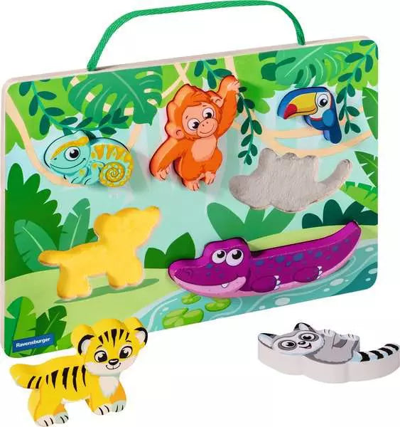 Play+ In the Jungle Wooden Touch & Play Puzzle