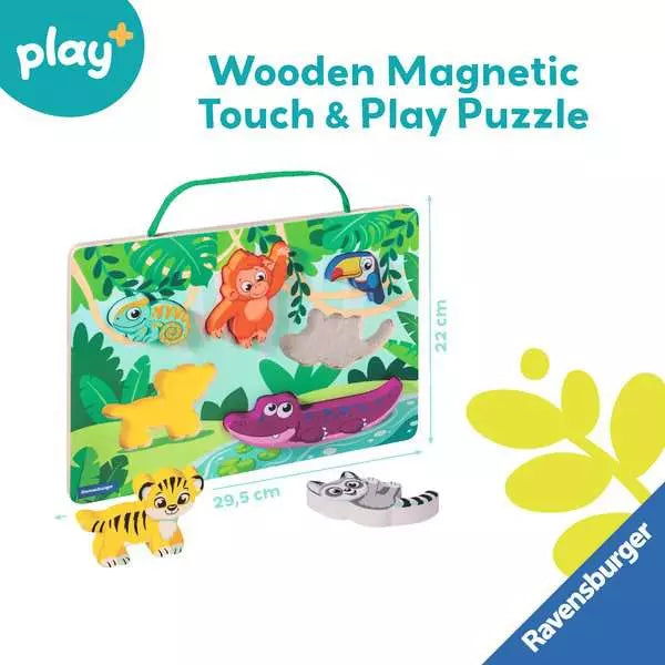 Play+ In the Jungle Wooden Touch & Play Puzzle