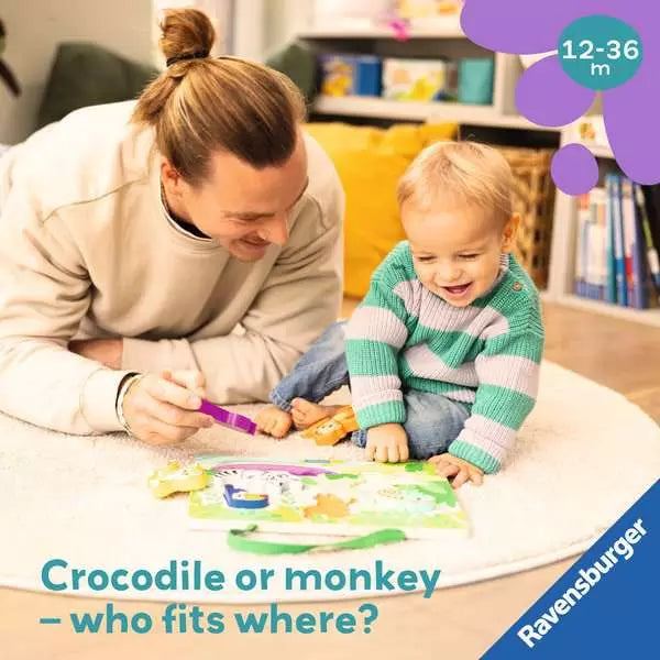 Play+ In the Jungle Wooden Touch & Play Puzzle