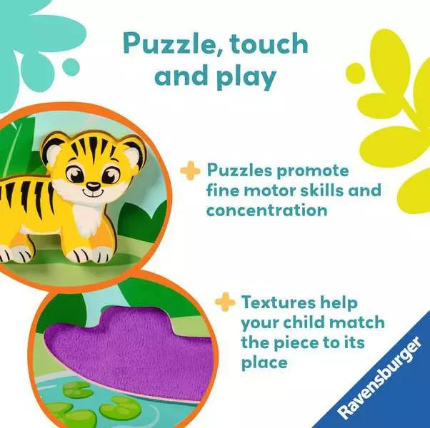 Play+ In the Jungle Wooden Touch & Play Puzzle