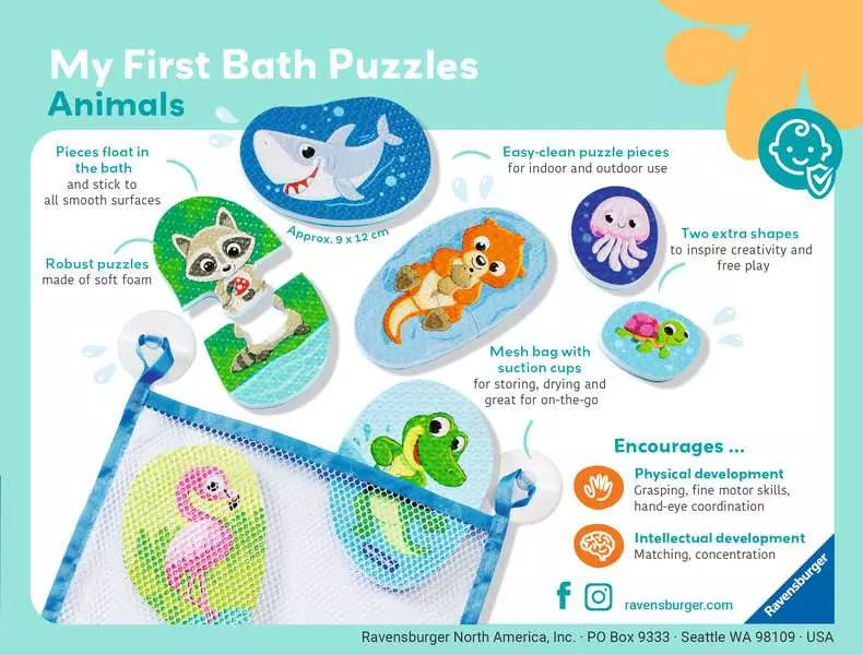 Play+ Animals My First Bath Puzzles