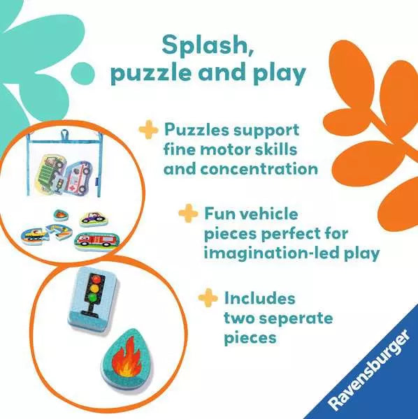 Play+ Vehicles My First Bath Puzzles