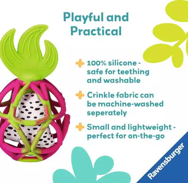 Play+ Dragon Fruit Sensory Crinkle Teether