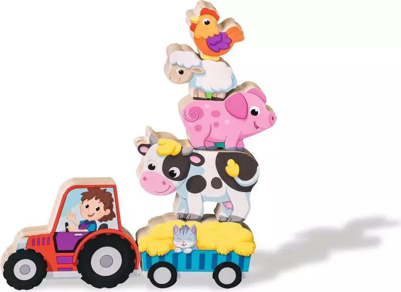 Play+ On the Farm Magnetic Wooden Count & Play Puzzle