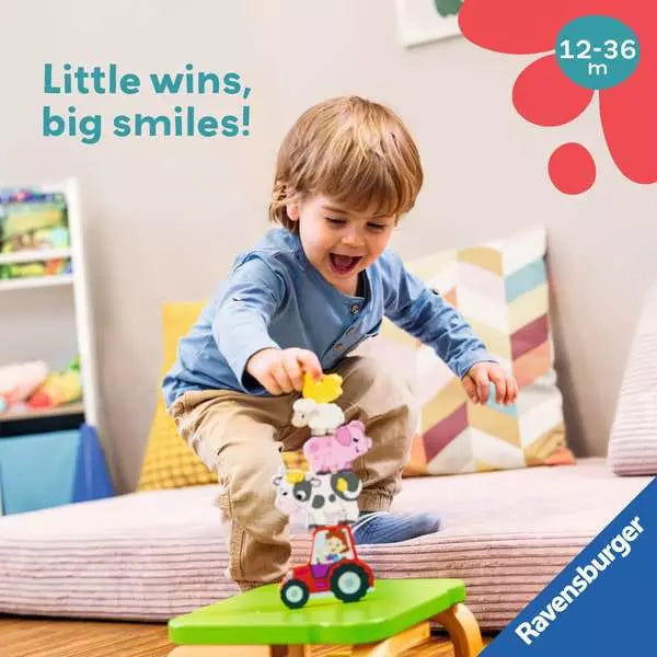 Play+ On the Farm Magnetic Wooden Count & Play Puzzle