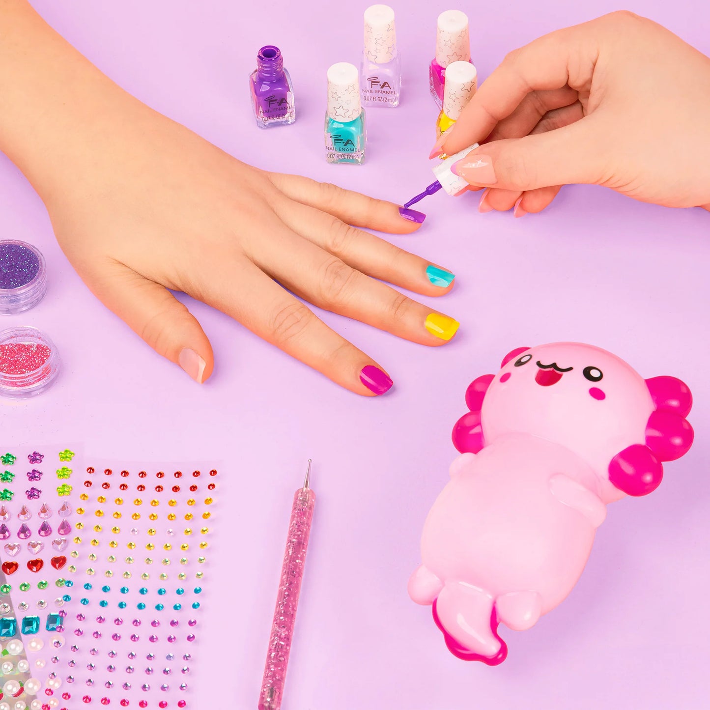 Axolotl Nail Dryer Art Kit
