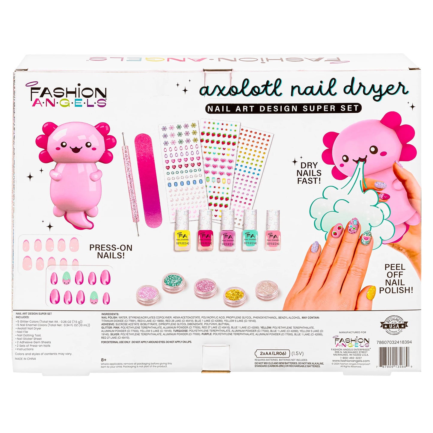 Axolotl Nail Dryer Art Kit