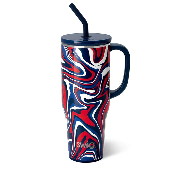 Swig Red and Navy Swirl 40oz Mega Mug