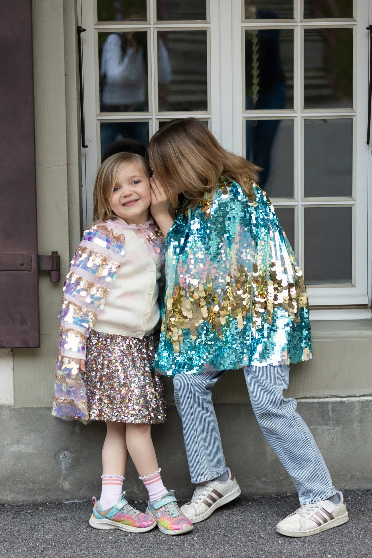 The 5th Avenue Paillette Cape Gold and Pink