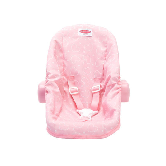 Pink Hearts Baby Doll Car Carrier