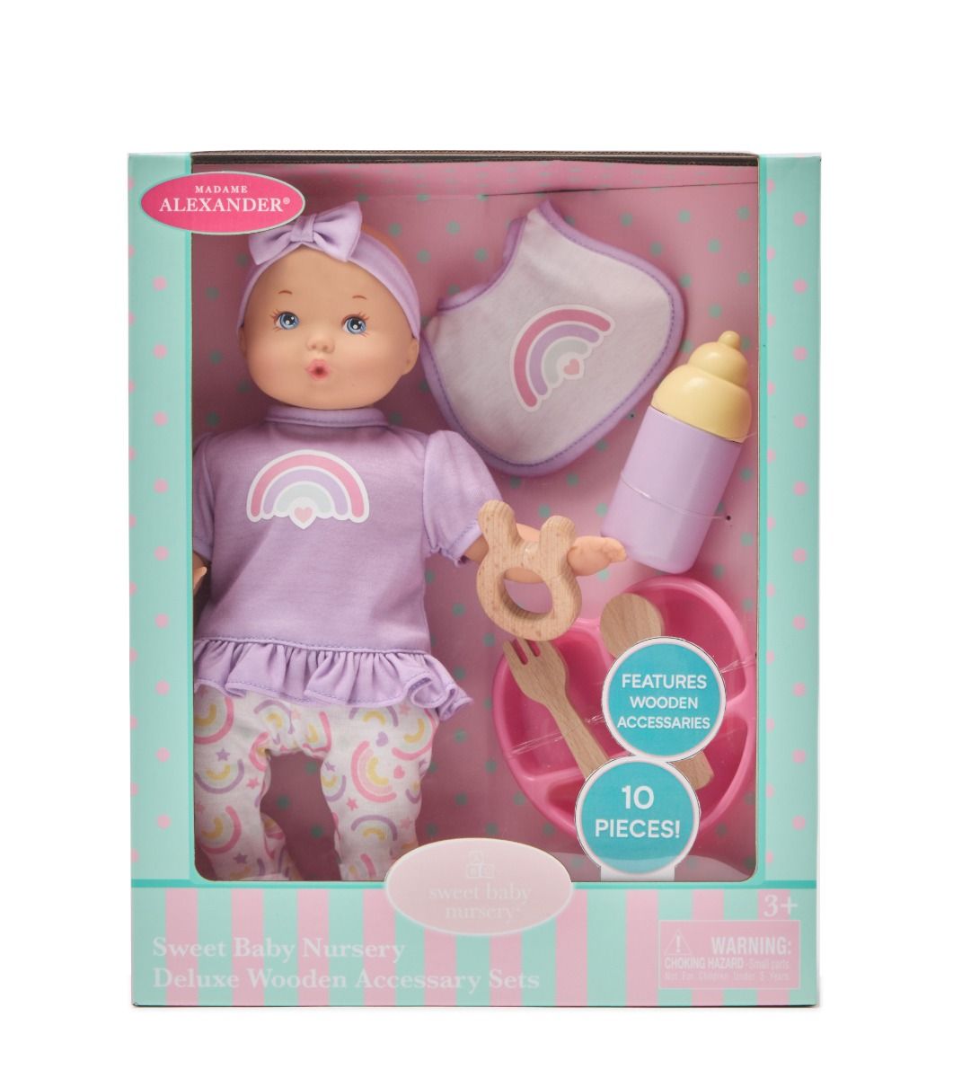 Sweet Baby Nursery Deluxe Feeding Wooden Accessory Set