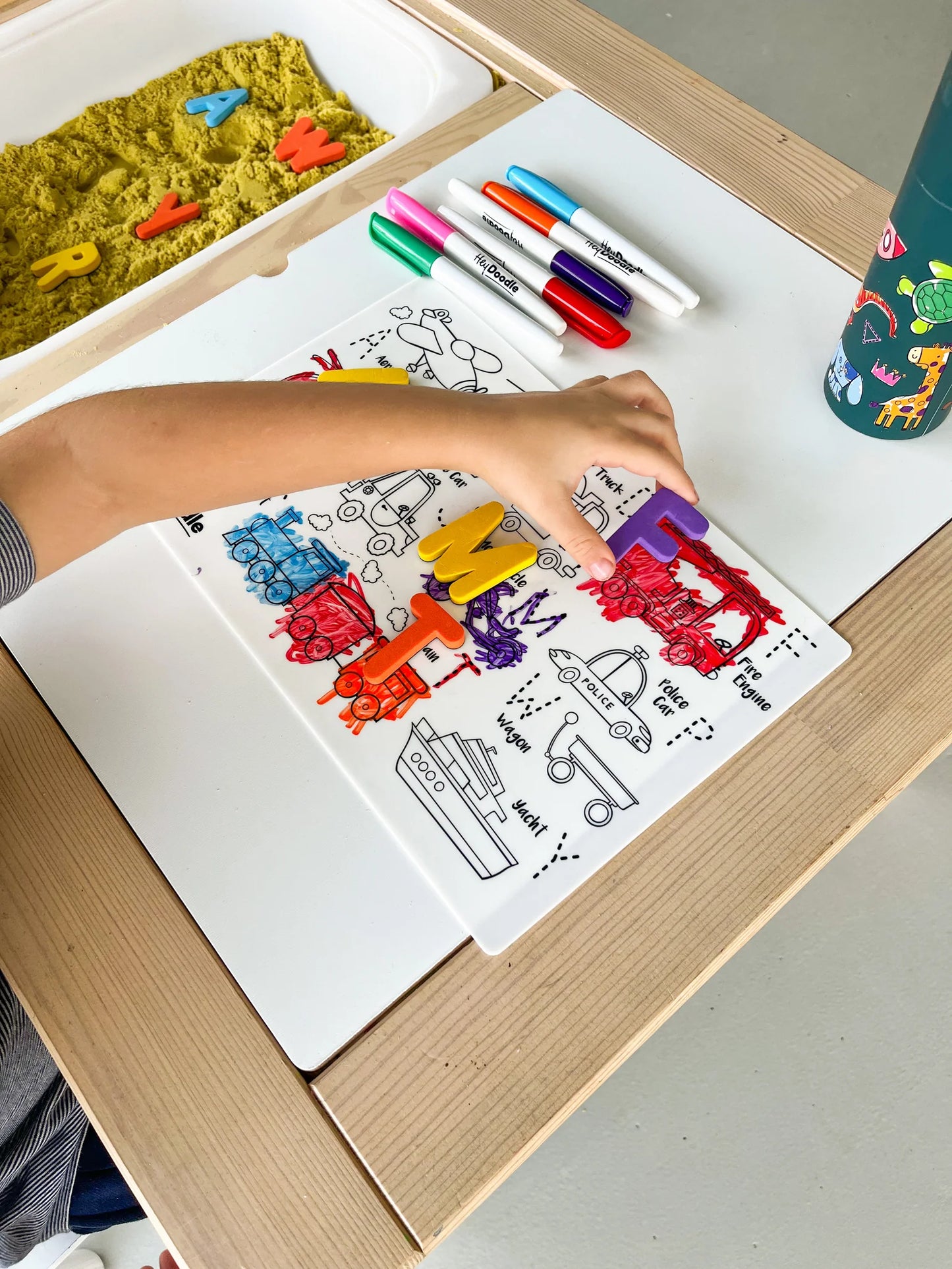 Toot Toot Honk Mini Coloring & Doodle Mat