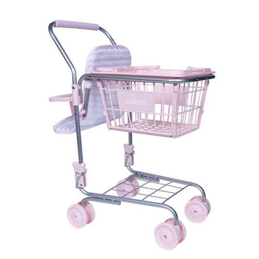 Classic Pastel Pink 2-in-1 Shopping Cart