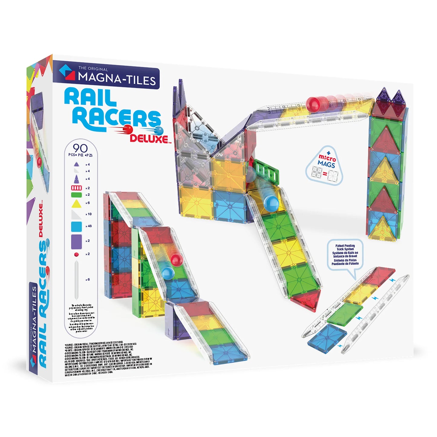Magna-Tiles Rail Racers Deluxe 90 Piece Set