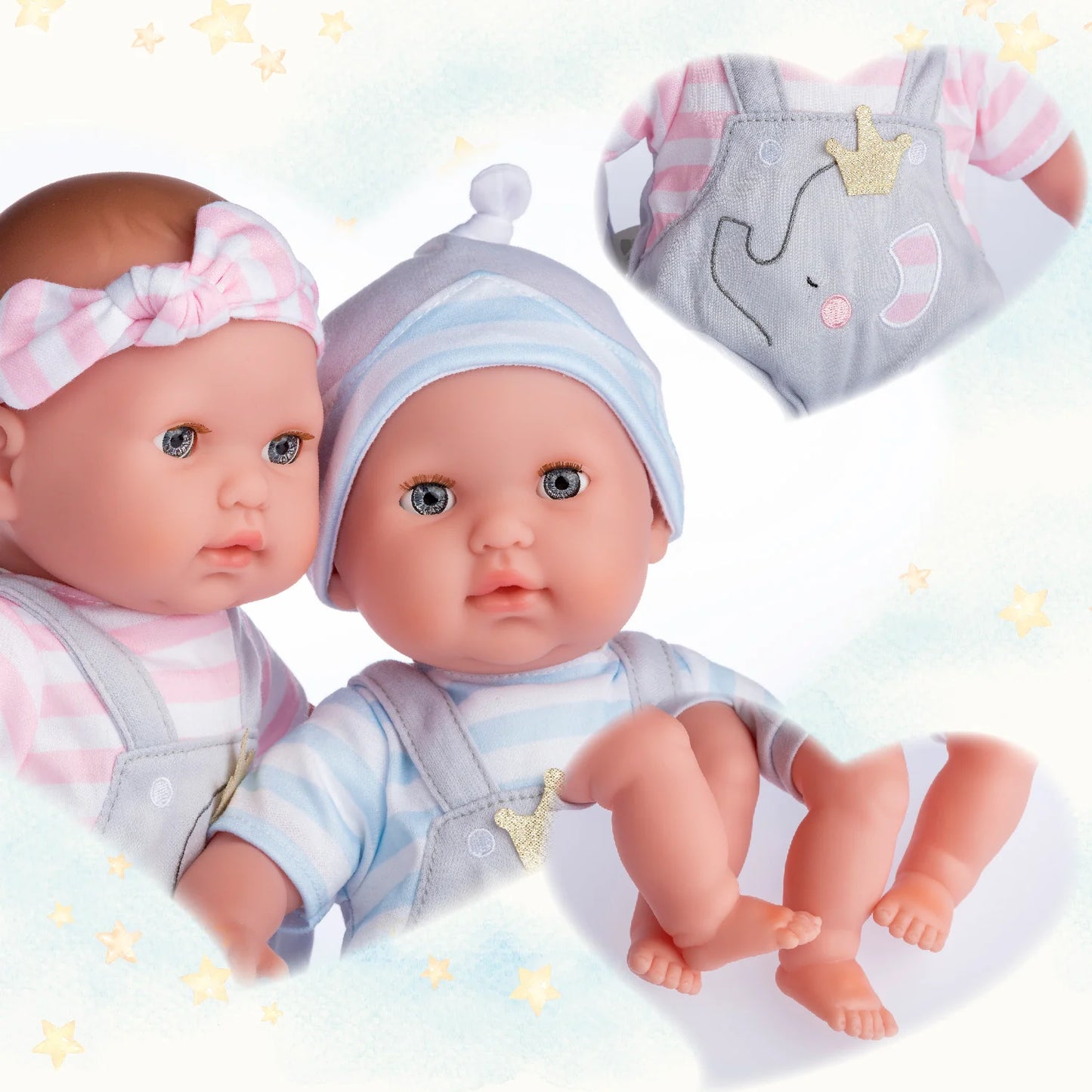 Berenguer Boutique Baby Doll Twins Gift Set