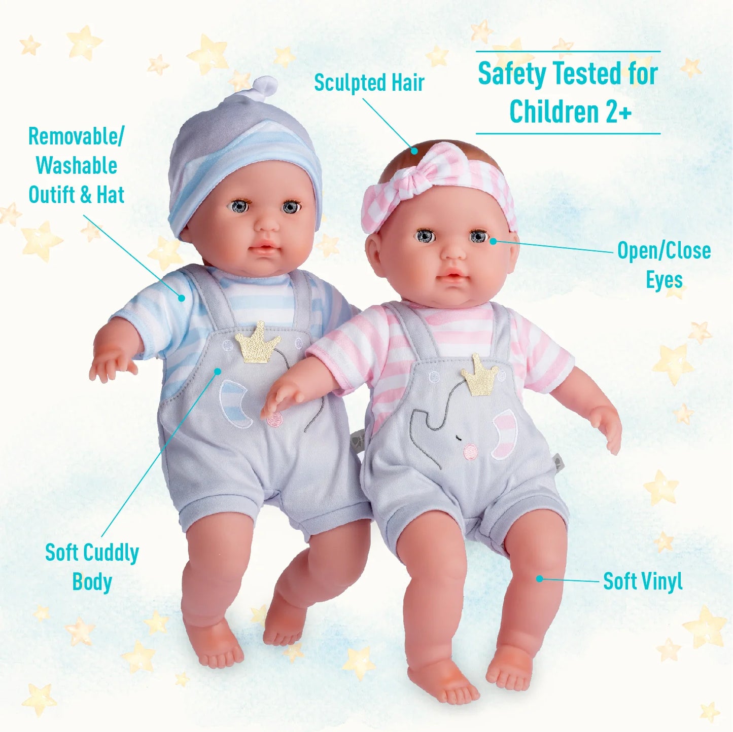 Berenguer Boutique Baby Doll Twins Gift Set