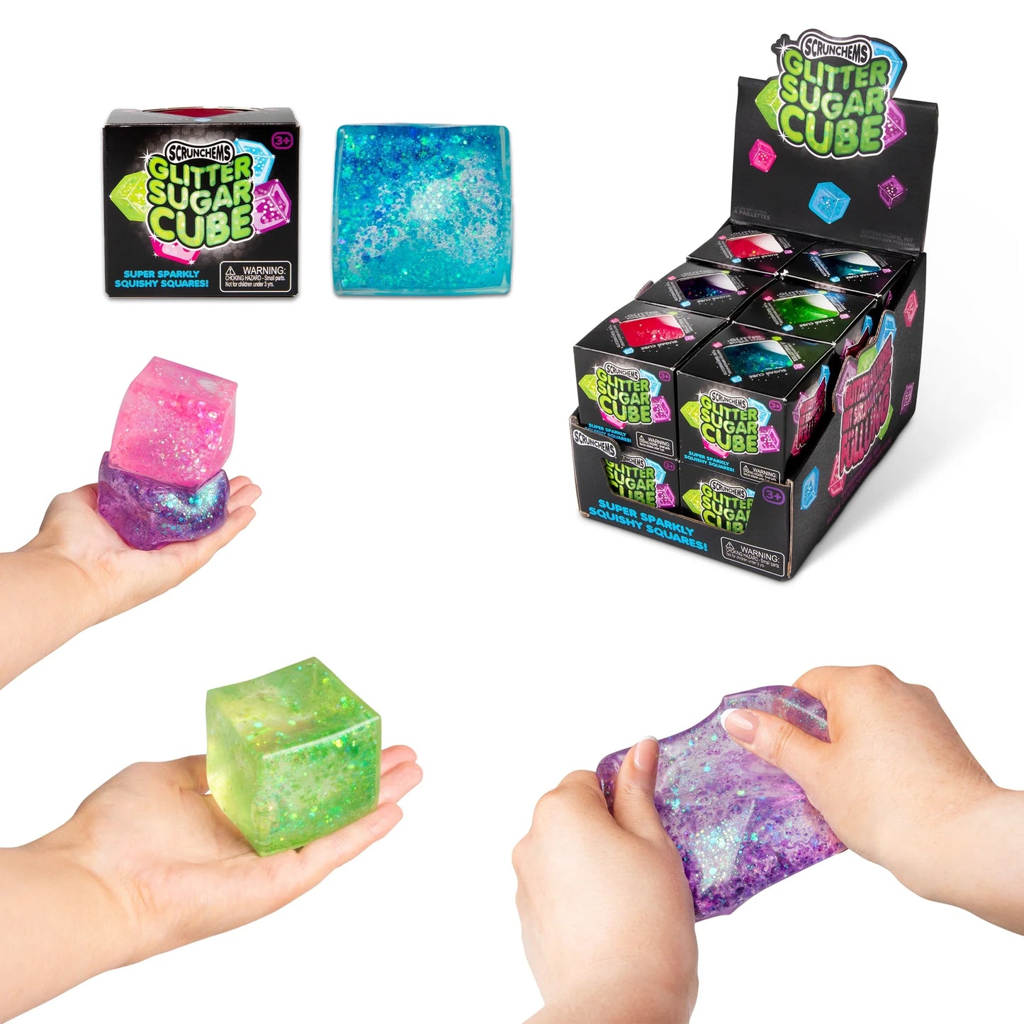 Scrunchems Glitter Cube Squishy