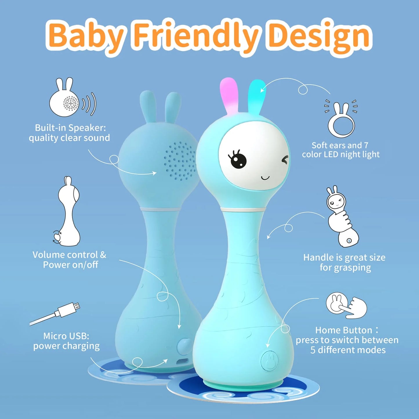 Alilo Smarty Bunny Baby Rattle