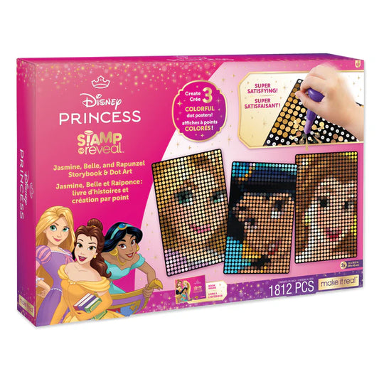 Princess Stamp To Reveal 3 Pack Storybook & Dot Art