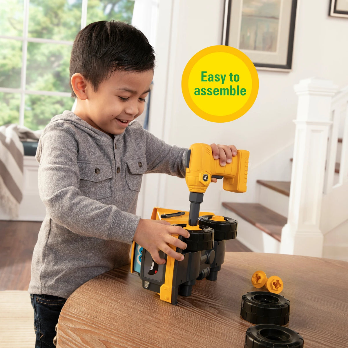 Build-A-Buddy John Deere Yellow Dump Truck
