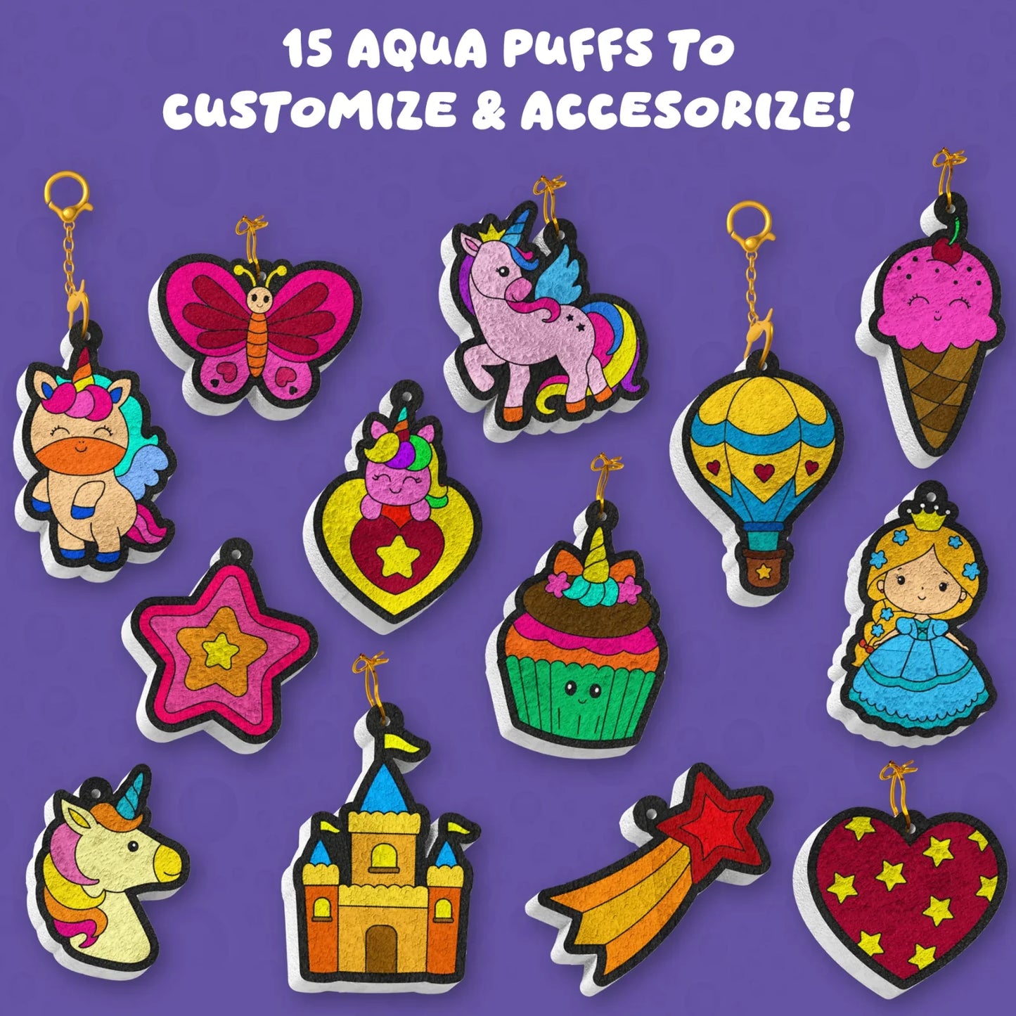 Aqua Puffs Princesses & Unicorns