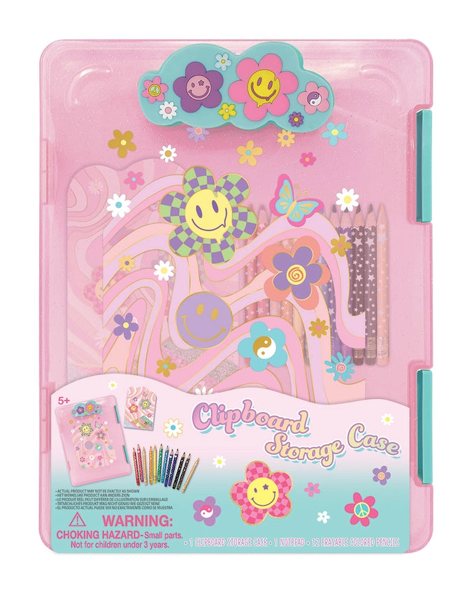 Groovy Flower Clip Board with Storage