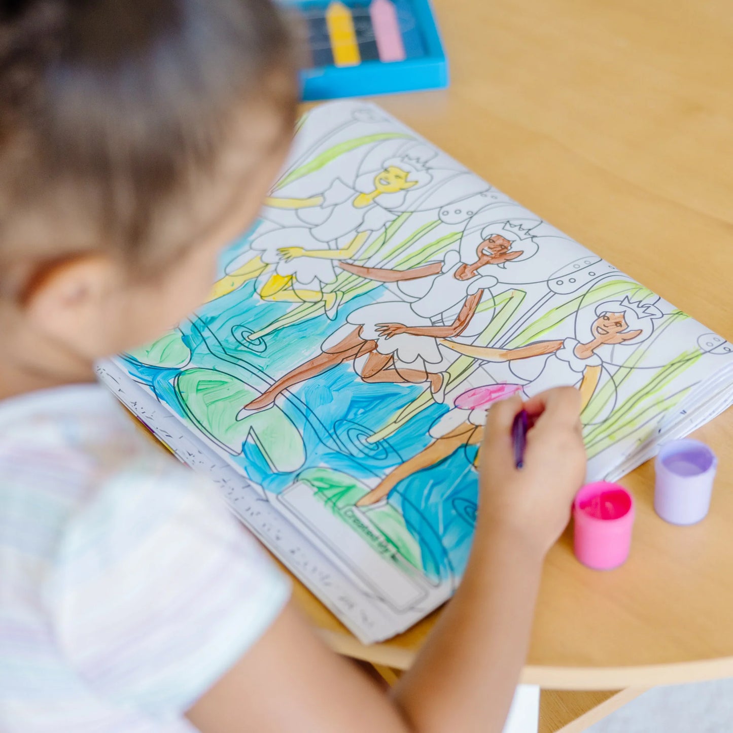 Jumbo 50-Page Kids Coloring Pad Horses, Hearts, Flowers, and More