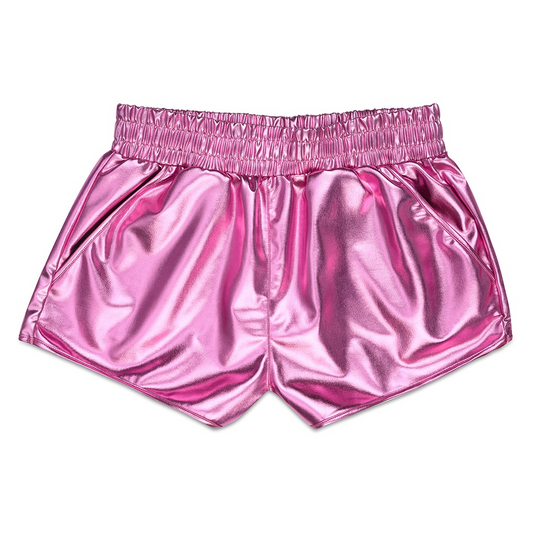 Pink Metallic Youth Shorts