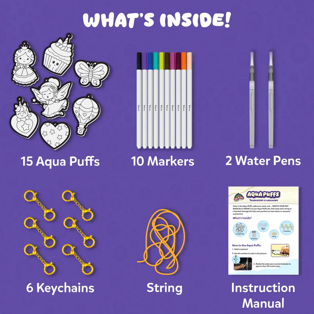 Aqua Puffs Princesses & Unicorns