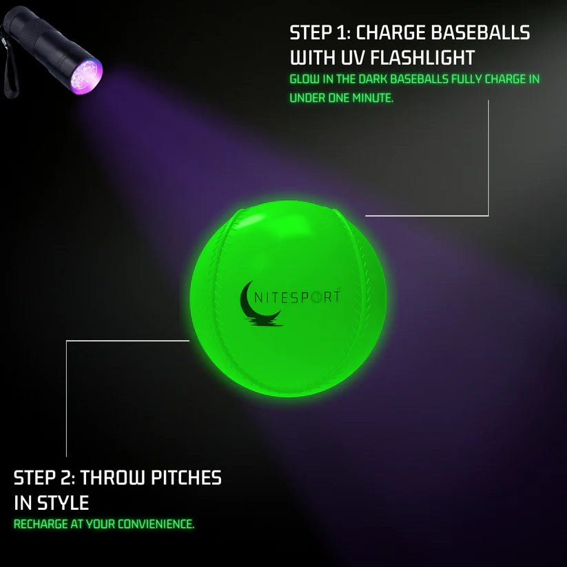 Electric Lime Glow in the Dark Nite Ball 6pk