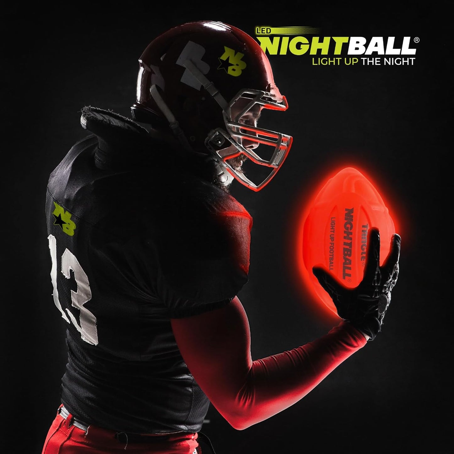 Tangle NightBall Football Red