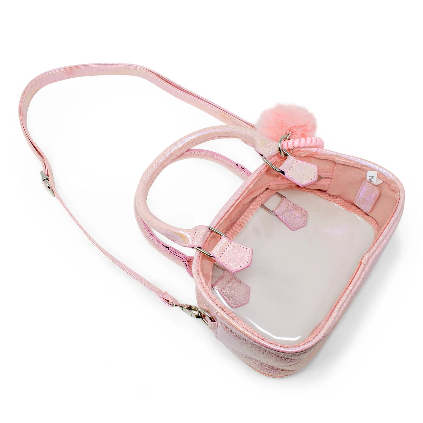 Pink Game Day Glam Clear Crossbody