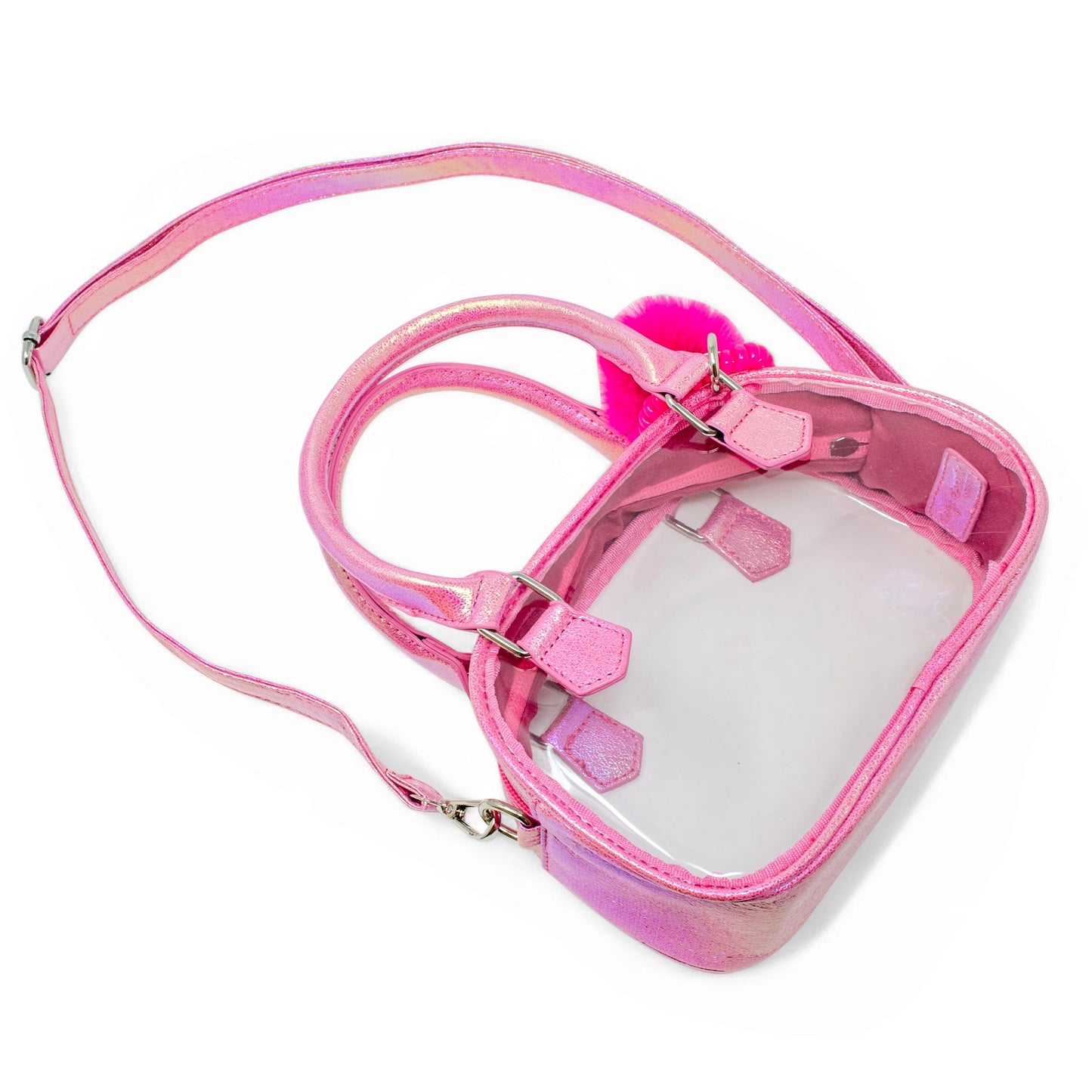 Hot Pink Game Day Glam Clear Crossbody