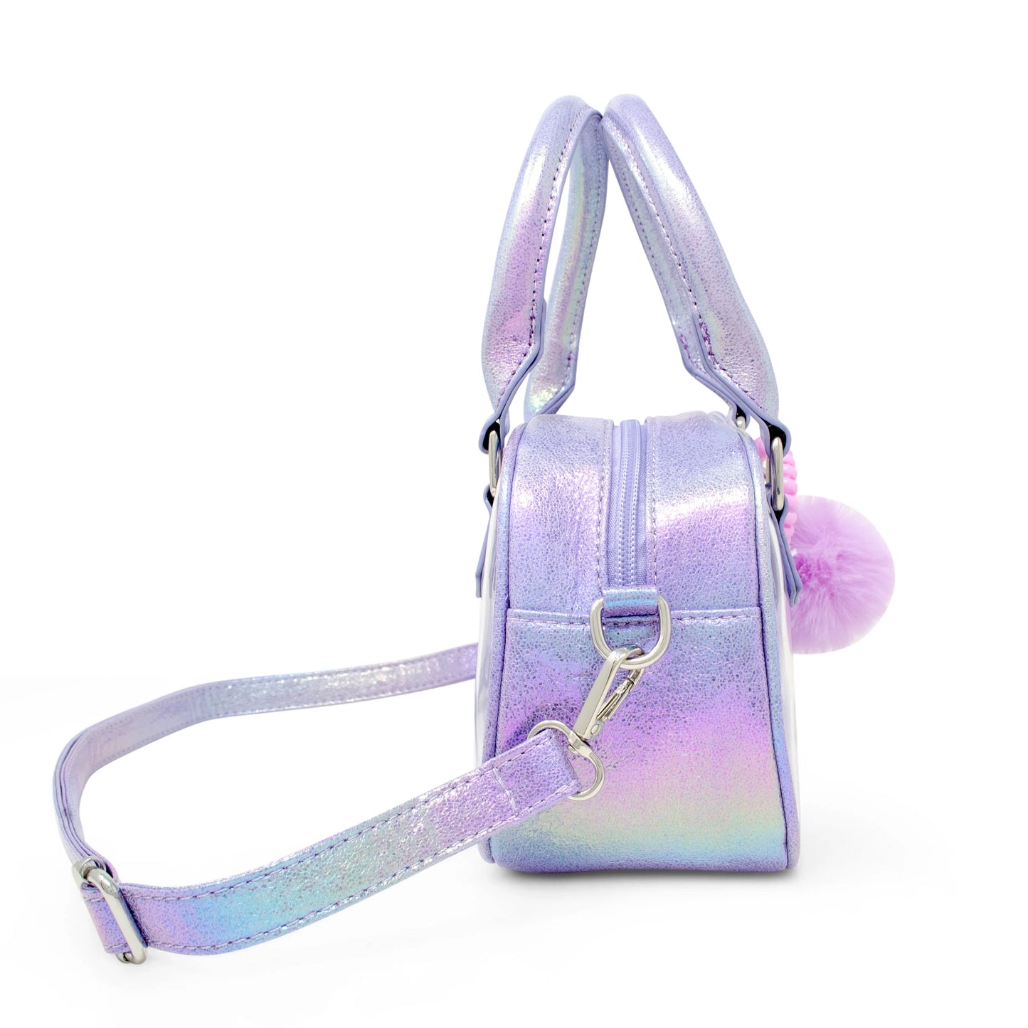 Purple Game Day Glam Clear Crossbody