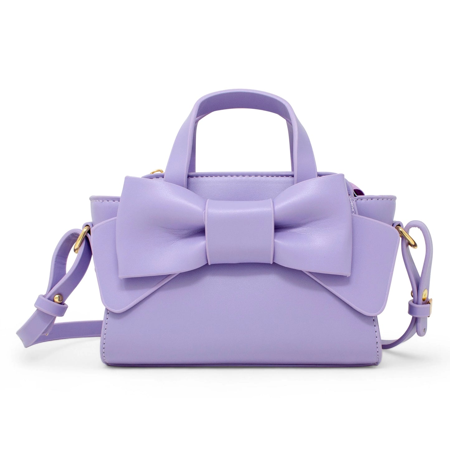 Purple Big Bow Baguette Handbag