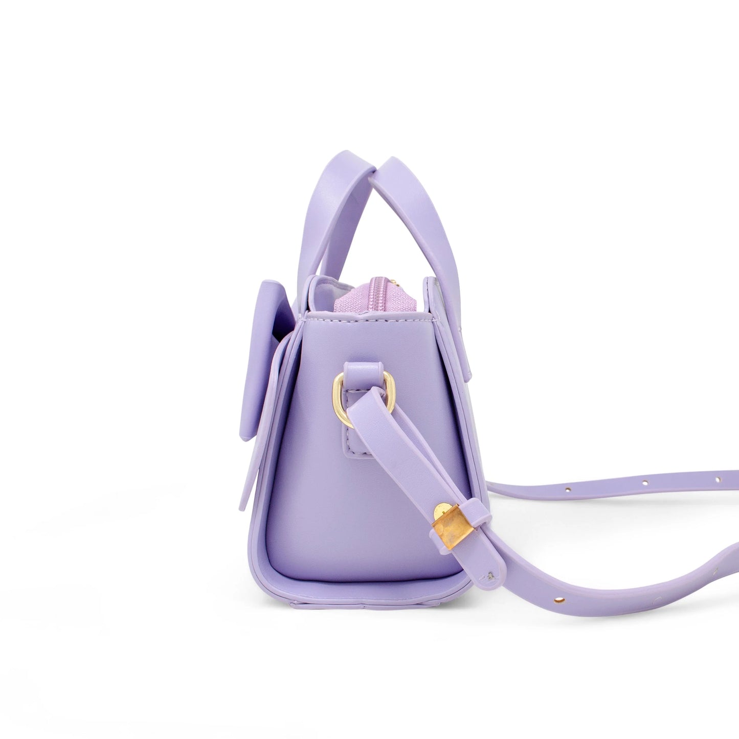 Purple Big Bow Baguette Handbag