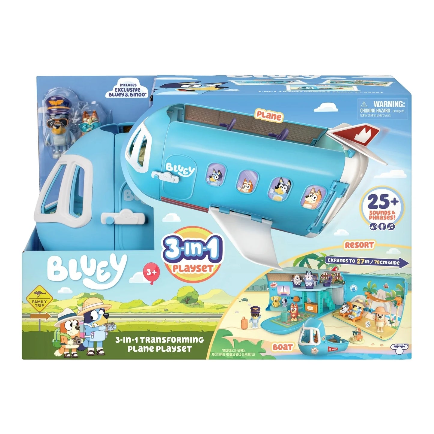 Bluey 3-In-1 Airplane Boat Hotel