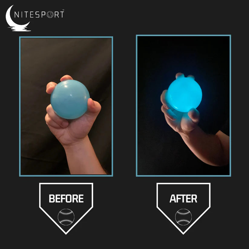 Aquamarine Glow in the Dark Nite Ball 6pk
