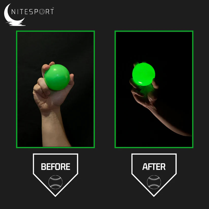 Electric Lime Glow in the Dark Nite Ball 6pk